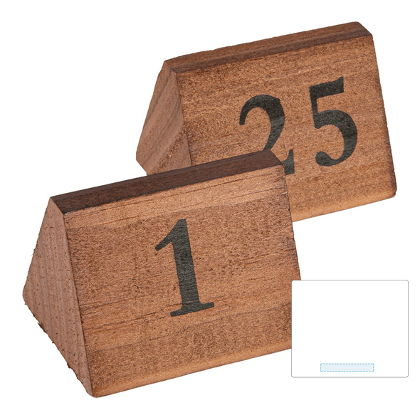 Números para mesas de 1 a 25 de madera
